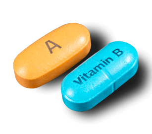 Vitamins A, B (B12,B6,B3)